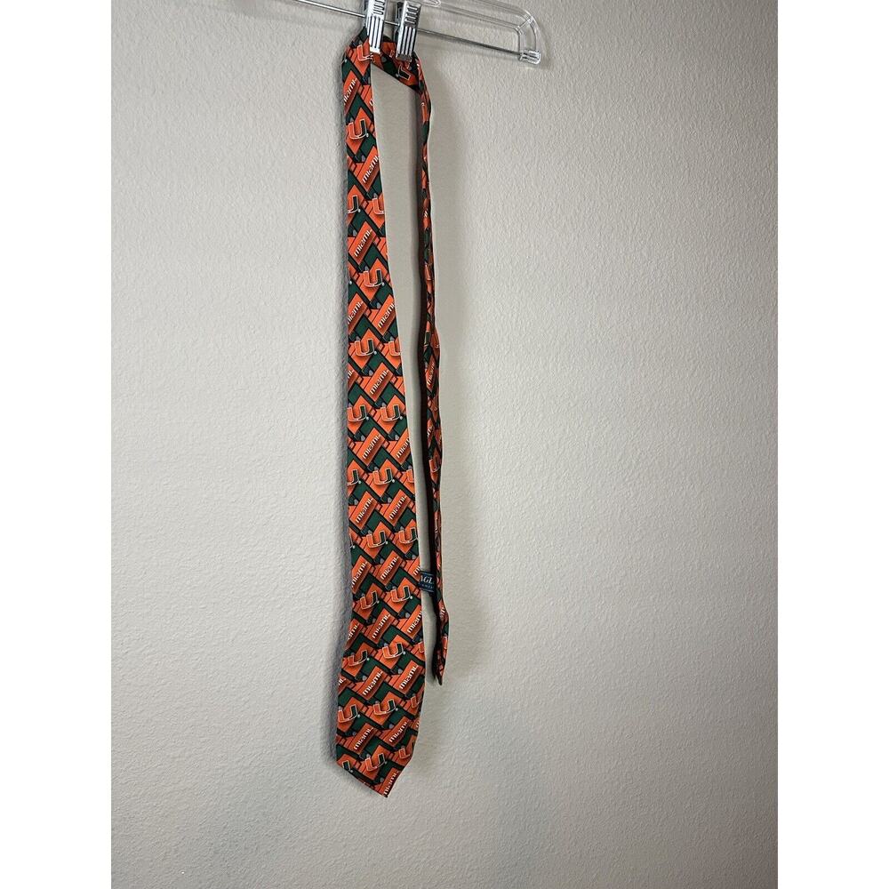 University Of Miami Hurricanes UM Canes Neck Tie Eagle Neckwear